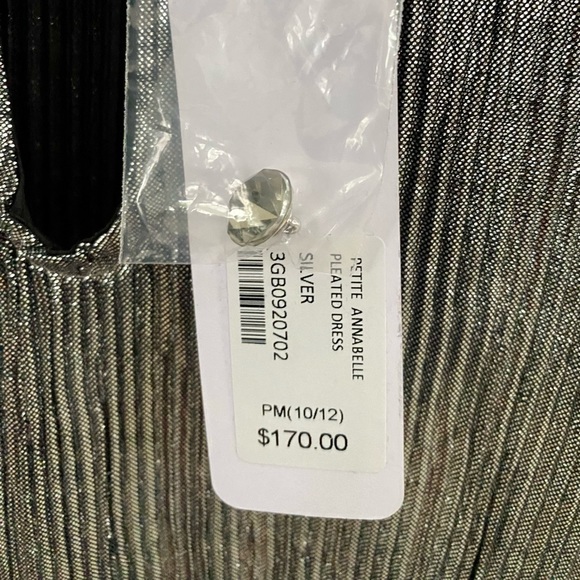 Silver maxi dress with sash NWT - Picture 6 of 6